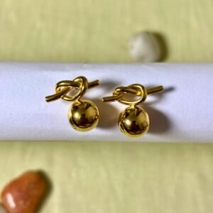 knot ball stud earrings