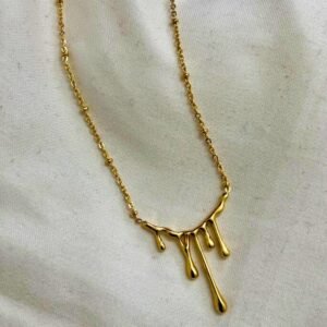golden drip necklace