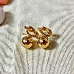 knot ball stud earrings