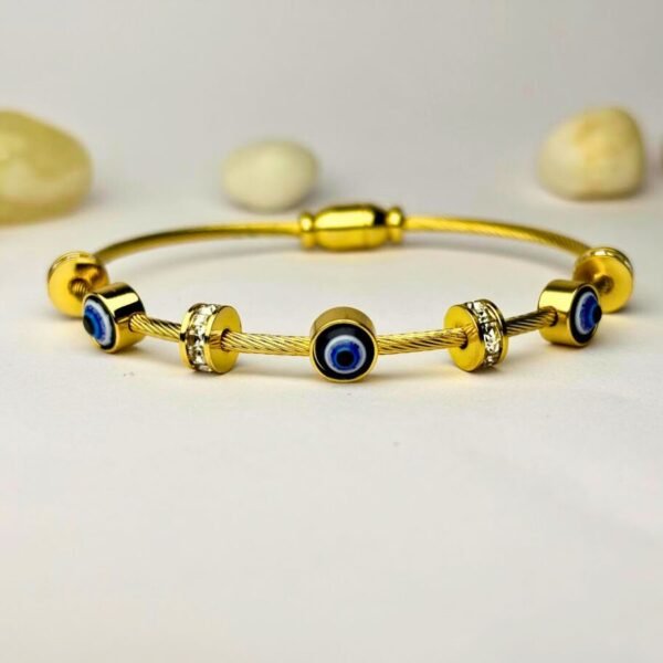 Evil Eye Charm Thin Bracelet