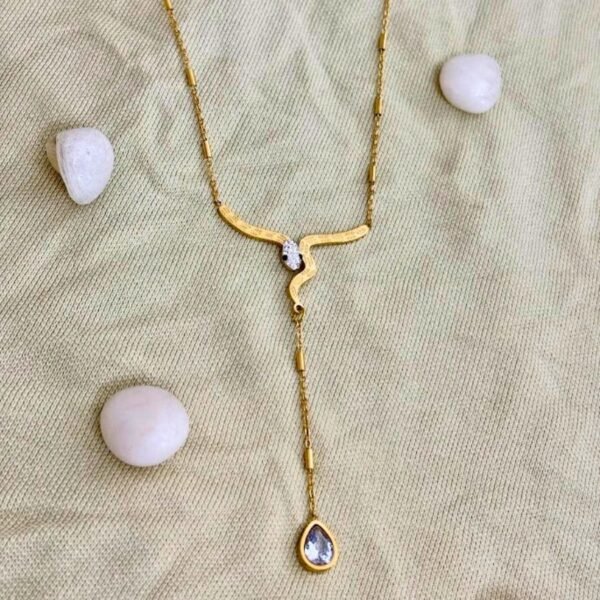 Serpent-Inspired Pendant Necklace - Image 2