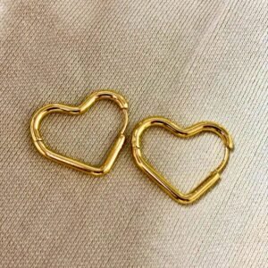 Heart Hoop Earrings