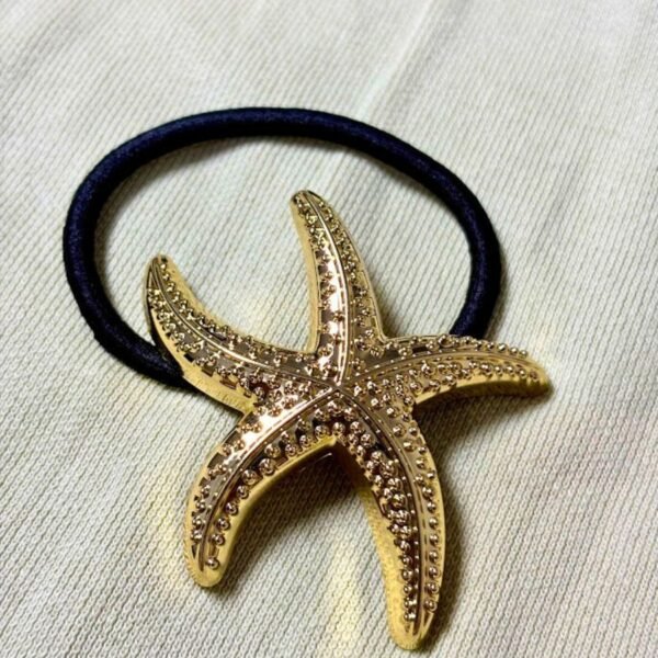 Gold Starfish Anti-Tarnish Hair Tie