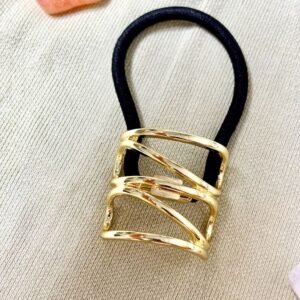 Minimalist Geometric Gold Hair Tie