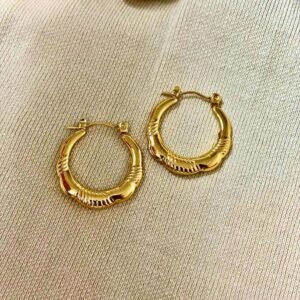 Textured Hoop Earrings