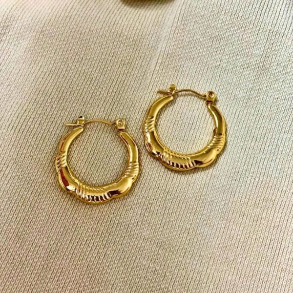 Textured Hoop Earrings
