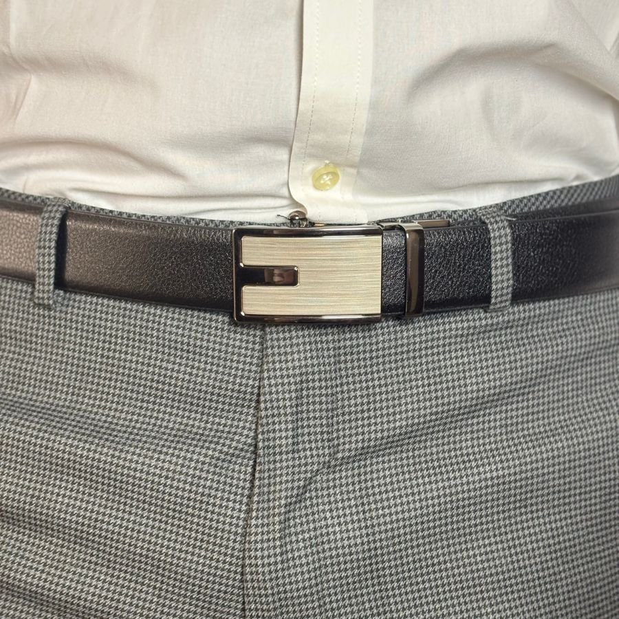 Men’s Reversible Auto-Lock Leather Belt - Image 3