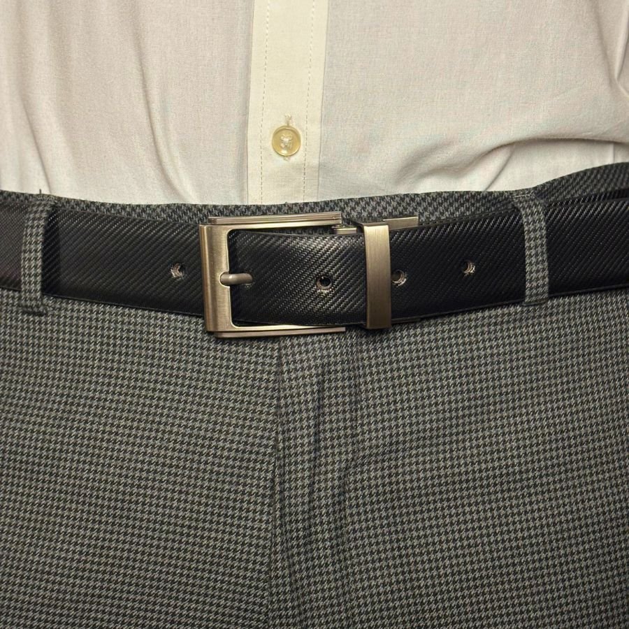 Men’s Classic Reversible Leather Belt | Brown & Black Formal Belt - Image 7