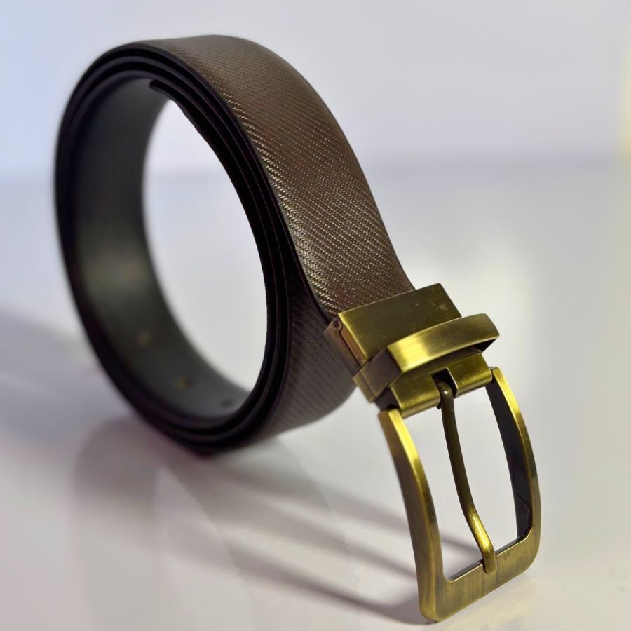 Men’s Classic Reversible Leather Belt | Brown & Black Formal Belt - Image 2