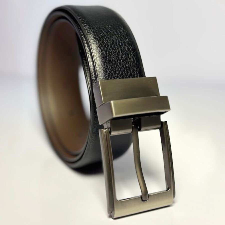 Men’s Casual Reversible Leather Belt | Brown & Black Formal Belt - Image 5