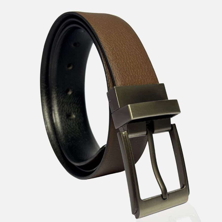 Men’s Casual Reversible Leather Belt | Brown & Black Formal Belt