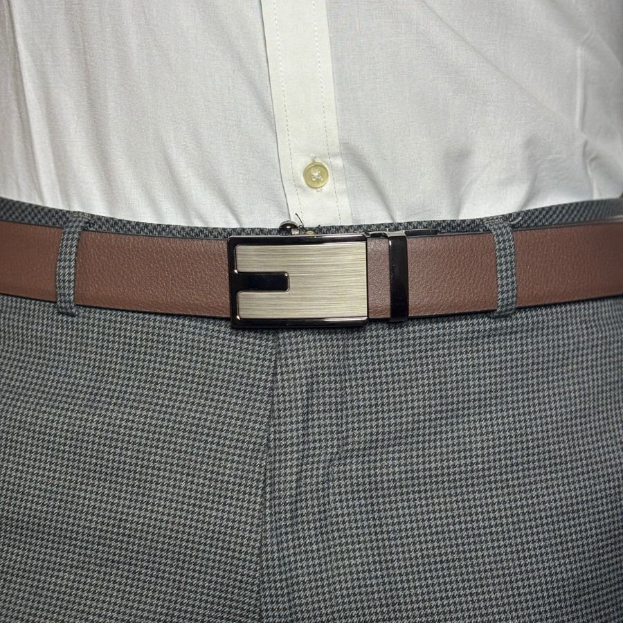 Men’s Reversible Auto-Lock Leather Belt - Image 4